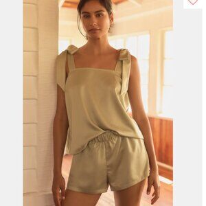 Show Me Your MuMu Intimates Set Womens L Green 2 Piece Lounge Pajamas Made USA